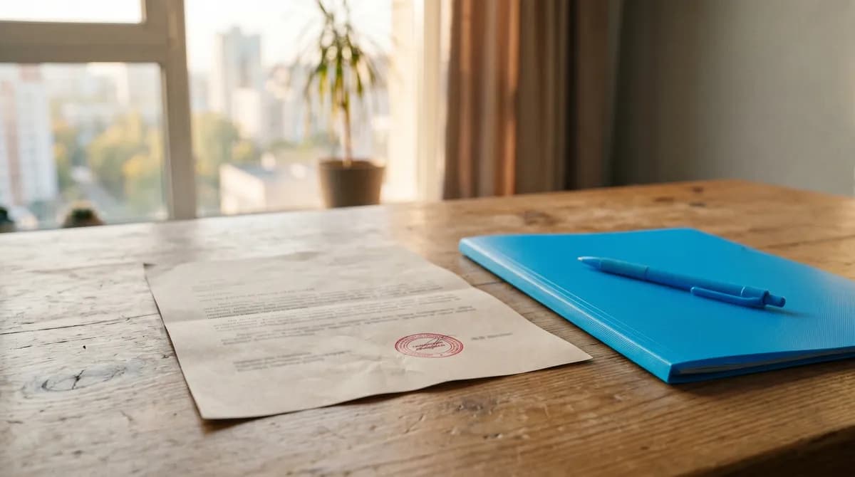 Мужчина держит в руке уведомление об отказе банка в кредите